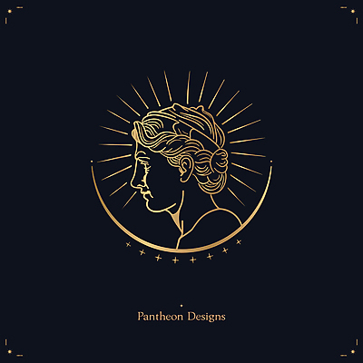 디자인 여자 일러스트 한명 성인 검은색 금색 원형 우아함 심볼 심플 신화 그리스로마신화 여신 프로필 성인여자한명만 국내일러스트 AI파일 도형 1 컬러 컨셉 사람 여자한명만 성인여자만 파일형식 벡터