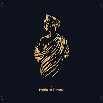 디자인 여자 일러스트 한명 성인 검은색 금색 우아함 심볼 신화 그리스로마신화 여신 성인여자한명만 국내일러스트 AI파일 1 컬러 컨셉 사람 여자한명만 성인여자만 파일형식 벡터