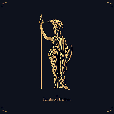 전신 디자인 여자 창 일러스트 한명 서기 들기 성인 검은색 금색 심볼 신화 전사 그리스로마신화 아테나 여신 성인여자한명만 국내일러스트 AI파일 투구모자 1 무기 컬러 모션 사람 신_종교 보호장비 여자한명만 성인여자만 파일형식 벡터