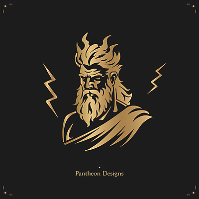 디자인 남자 일러스트 수염 한명 성인 검은색 힘 금색 신 번개 왕 심볼 그리스 신화 그리스로마신화 제우스 성인남자한명만 국내일러스트 AI파일 1 유럽 종교 컬러 날씨 사람 신_종교 남자한명만 성인남자만 파일형식 벡터