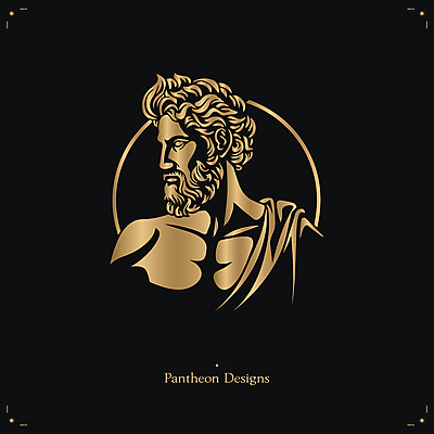 디자인 남자 일러스트 수염 한명 성인 검은색 금색 신 왕 심볼 그리스 신화 그리스로마신화 올림푸스 성인남자한명만 국내일러스트 AI파일 1 유럽 종교 컬러 사람 남자한명만 성인남자만 파일형식 벡터