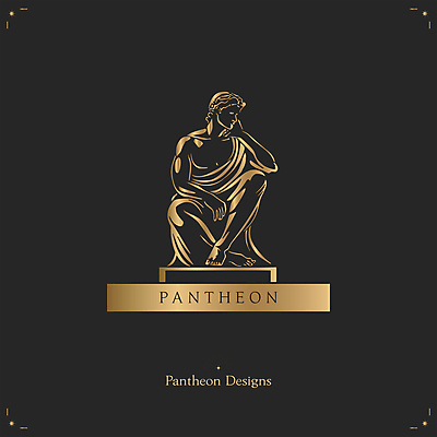 전신 문자 디자인 남자 일러스트 한명 앉기 성인 동상 검은색 턱괴기 금색 신 심볼 신화 그리스로마신화 아폴로 성인남자한명만 국내일러스트 AI파일 1 종교 컬러 모션 사람 조형물 신_종교 기념물 남자한명만 성인남자만 파일형식 벡터