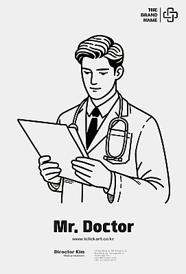 디자인 남자 포스터 라인일러스트 일러스트 의학 청진기 건강 병원 한명 들기 상반신 성인 의사 전문직 성인남자한명만 내려보기 국내일러스트 AI파일 직업 1 의료기기 모션 사람 의료진 남자한명만 성인남자만 파일형식 벡터