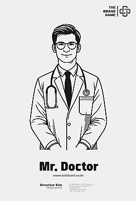 디자인 남자 포스터 라인일러스트 일러스트 의학 청진기 건강 병원 한명 상반신 성인 의사 전문직 손모으기 성인남자한명만 안경낌 국내일러스트 AI파일 직업 1 안경 의료기기 사람 손짓 의료진 남자한명만 성인남자만 파일형식 벡터