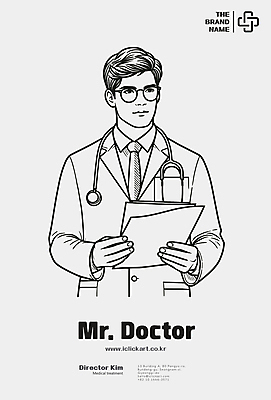 디자인 남자 포스터 라인일러스트 일러스트 의학 청진기 건강 병원 한명 들기 상반신 성인 의사 전문직 문서 성인남자한명만 안경낌 국내일러스트 AI파일 직업 1 안경 의료기기 모션 사람 의료진 남자한명만 성인남자만 파일형식 벡터