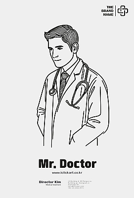 디자인 남자 포스터 라인일러스트 일러스트 의학 청진기 건강 병원 한명 상반신 성인 의사 전문직 주머니손 성인남자한명만 국내일러스트 AI파일 직업 1 의료기기 모션 사람 의료진 남자한명만 성인남자만 파일형식 벡터