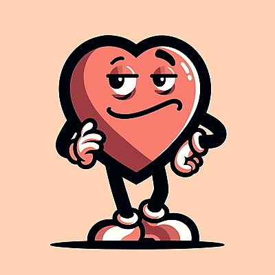 허리손 일러스트 서기 사람없음 하트 하트캐릭터 일러캐릭터 AI파일 모양 캐릭터 포즈 모션 파일형식 벡터