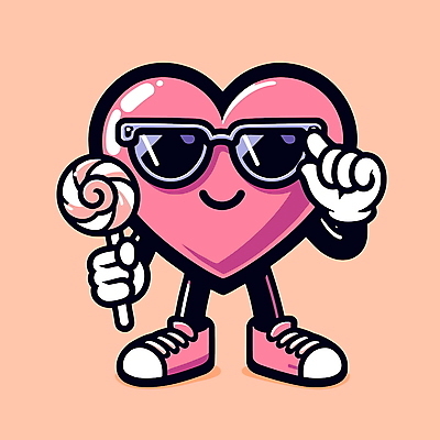 일러스트 화이트데이 막대사탕 들기 사람없음 선글라스 하트 자신감 하트캐릭터 일러캐릭터 AI파일 모양 캐릭터 감정 안경 모션 데이이벤트 사탕 파일형식 벡터