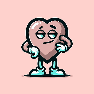 허리손 일러스트 서기 사람없음 하트 노려봄 하트캐릭터 일러캐릭터 AI파일 모양 캐릭터 포즈 모션 표정 파일형식 벡터