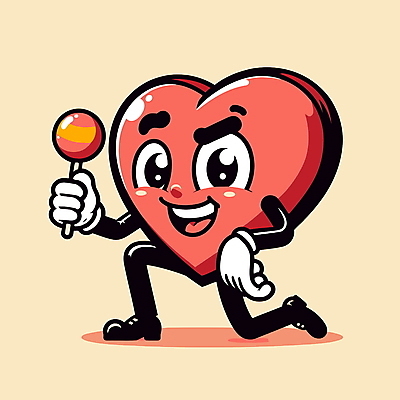 일러스트 화이트데이 막대사탕 미소 들기 사람없음 하트 무릎꿇기 즐거움 하트캐릭터 일러캐릭터 AI파일 모양 캐릭터 감정 모션 데이이벤트 표정 사탕 파일형식 벡터