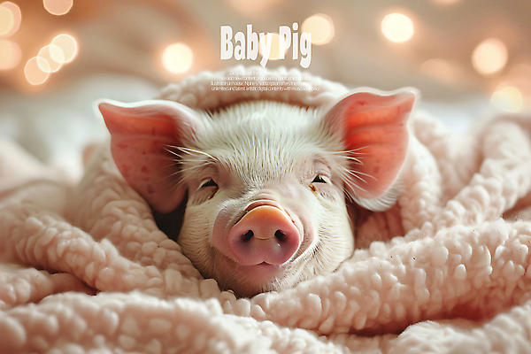 PSD 동물 편집이미지 한마리 사람없음 이불 잠 돼지 포근함 보케 아기돼지 카피스페이스 이미지편집 1 새끼 포유류 침구 공백 감각 파일형식