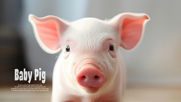 PSD 동물 편집이미지 한마리 사람없음 돼지 아기돼지 카피스페이스 이미지편집 1 새끼 포유류 공백 파일형식