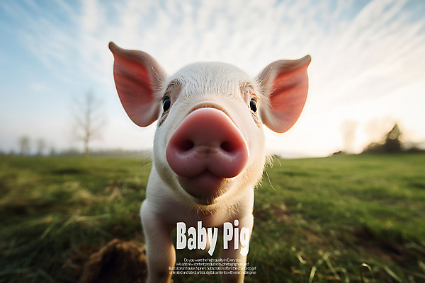 PSD 동물 편집이미지 한마리 꽃밭 사람없음 노을 돼지 아기돼지 카피스페이스 이미지편집 자연요소 1 꽃 새끼 포유류 공백 파일형식