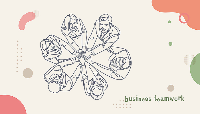 여자 남자 라인일러스트 일러스트 비즈니스 협력 여러명 성인 하이앵글 파이팅 올려보기 손모으기 드로잉 성인만 국내일러스트 AI파일 뷰포인트 다수 모션 미술 사람 손짓 파일형식 벡터