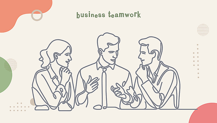 여자 남자 라인일러스트 일러스트 비즈니스 회의 협력 대화 성인 세명 토론 드로잉 성인만 브레인스토밍 국내일러스트 AI파일 말하기 미술 사람 파일형식 벡터