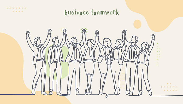 전신 여자 남자 라인일러스트 일러스트 비즈니스 협력 여러명 성인 손잡기 파이팅 만세 드로잉 성인만 국내일러스트 AI파일 다수 모션 미술 사람 파일형식 벡터