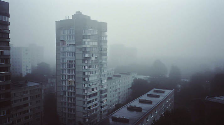 JPG 편집이미지 사람없음 건물 도시 환경오염 도심 디지털합성 먼지 대기오염 흐림 황사 미세먼지 편집실사 AI포토 AI콘텐츠 건축물 컨셉 날씨 CG 파일형식