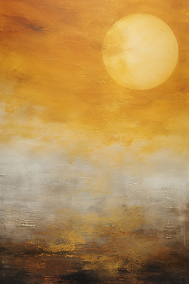 JPG 편집이미지 백그라운드 사람없음 태양 금색 빈티지 디지털합성 그림 유화 이미지편집 편집실사 자연요소 컬러 컨셉 미술 CG 파일형식