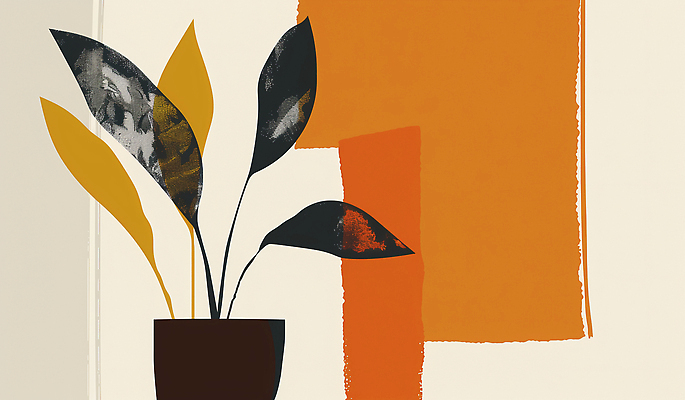 JPG 무료이미지 화분 백그라운드 잎 일러스트 사람없음 그래픽 심플 미니멀 국내일러스트 AI일러스트 AI콘텐츠 식물 파일형식