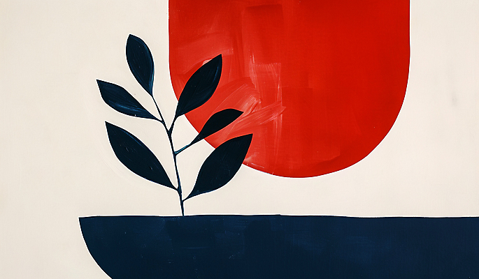 JPG 백그라운드 잎 일러스트 사람없음 그래픽 심플 미니멀 국내일러스트 AI일러스트 AI콘텐츠 식물 파일형식