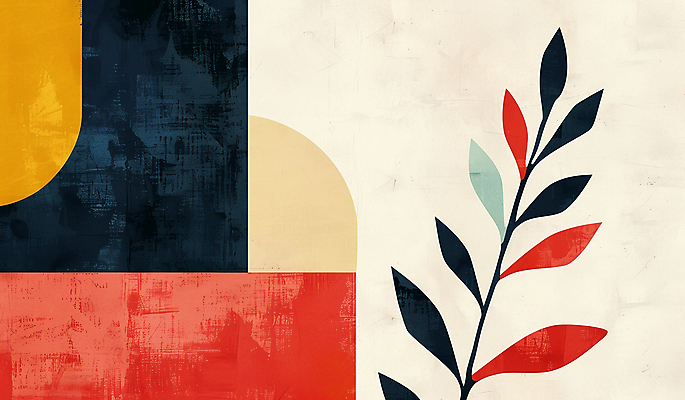 JPG 백그라운드 잎 일러스트 사람없음 그래픽 심플 미니멀 국내일러스트 AI일러스트 AI콘텐츠 식물 파일형식