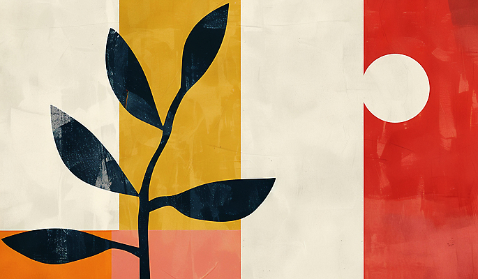 JPG 백그라운드 잎 일러스트 사람없음 그래픽 심플 미니멀 국내일러스트 AI일러스트 AI콘텐츠 식물 파일형식