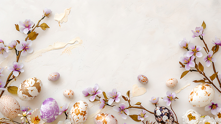 JPG 편집이미지 기독교 사람없음 부활절계란 꽃가지 카피스페이스 편집실사 AI포토 AI콘텐츠 꽃 종교 부활절 계란 공백 나뭇가지 CG 파일형식