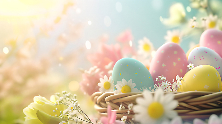 JPG 편집이미지 꽃 기독교 백그라운드 사람없음 부활절계란 파스텔톤 편집실사 AI포토 AI콘텐츠 식물 종교 컬러 부활절 계란 CG 파일형식