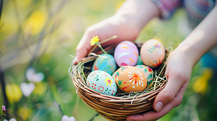 JPG 편집이미지 손 기독교 백그라운드 들기 신체부위 바구니 담기 부활절계란 편집실사 AI인물포토 AI콘텐츠 종교 모션 부활절 사람 계란 CG 파일형식 AI포토