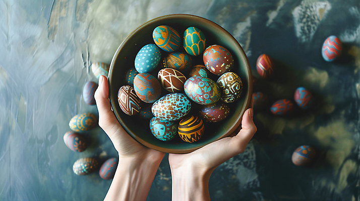 JPG 편집이미지 그릇 손 기독교 백그라운드 들기 신체부위 부활절계란 편집실사 AI인물포토 AI콘텐츠 식기 종교 모션 부활절 사람 계란 CG 파일형식 AI포토