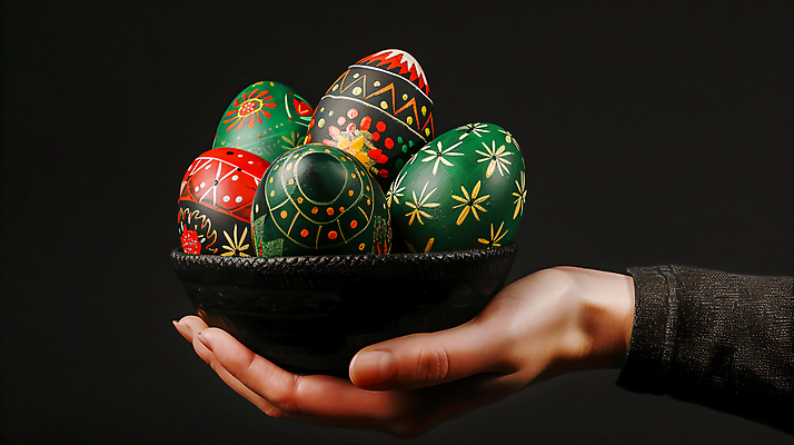 JPG 편집이미지 그릇 손 기독교 백그라운드 들기 신체부위 검은색 부활절계란 편집실사 AI인물포토 AI콘텐츠 식기 종교 컬러 모션 부활절 사람 계란 CG 파일형식 AI포토