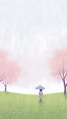 JPG 전신 나무 구름 여자 어린이 분홍색 백그라운드 일러스트 우산 하늘 날씨 한명 들기 사람 풍경 소녀 잔디 봄 벚꽃 봄비 비 감성 흐림 소녀한명만 국내일러스트 AI일러스트 AI콘텐츠 자연요소 식물 1 계절 꽃 컬러 컨셉 모션 비_날씨 여자한명만 소녀만 파일형식