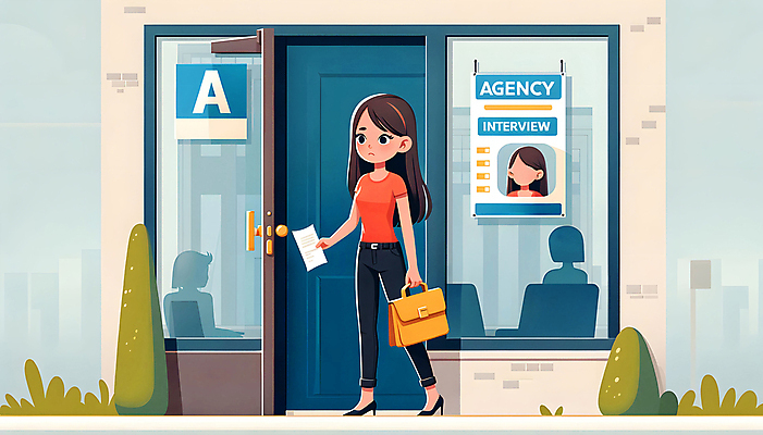 JPG 여자 포스터 가방 일러스트 비즈니스 한명 들기 성인 건물 사무실 구직 면접 취업준비생 이력서 채용 성인여자한명만 국내일러스트 AI일러스트 AI콘텐츠 1 건축물 잡화 컨셉 모션 사람 여자한명만 성인여자만 파일형식