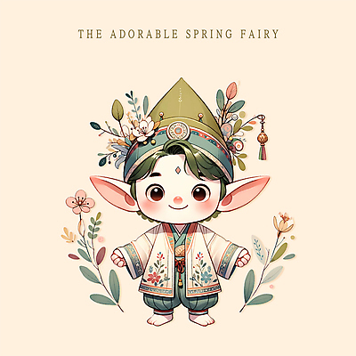 전신 PSD 캐릭터 응시 남자 꽃 어린이 일러스트 요정 한명 소년 노란색 귀여움 봄 소년한명만 일러캐릭터 식물 1 시선 계절 컬러 컨셉 사람 남자한명만 소년만 파일형식