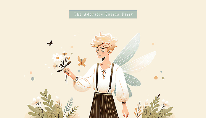 PSD 캐릭터 남자 꽃 어린이 날개 일러스트 요정 한명 들기 소년 노란색 귀여움 봄 오브젝트 소년한명만 일러캐릭터 식물 1 계절 컬러 컨셉 모션 사람 남자한명만 소년만 파일형식