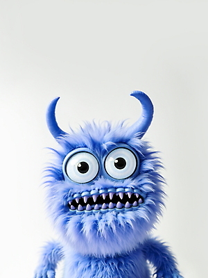 JPG 편집이미지 캐릭터 한마리 털 뿔 사람없음 파란색 귀여움 디지털합성 애니메이션 몬스터 편집소스 이미지편집 편집실사 AI컴퓨터그래픽 AI콘텐츠 1 컬러 컨셉 CG 파일형식