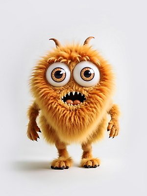 JPG 전신 편집이미지 캐릭터 한마리 털 뿔 사람없음 갈색 귀여움 디지털합성 애니메이션 몬스터 편집소스 이미지편집 편집실사 AI컴퓨터그래픽 AI콘텐츠 1 컬러 컨셉 CG 파일형식