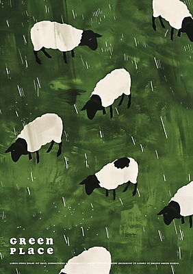 PSD 여러마리 일러스트 자연 초원 사람없음 초록색 하이앵글 목초지 목장 양 국내일러스트 뷰포인트 컬러 다수 포유류 생태계 파일형식 초원_자연