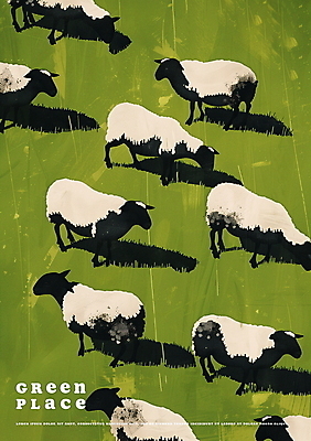 PSD 여러마리 일러스트 자연 초원 사람없음 초록색 하이앵글 목초지 목장 양 국내일러스트 뷰포인트 컬러 다수 포유류 생태계 파일형식 초원_자연