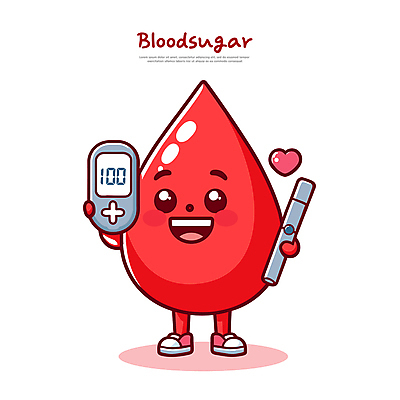 캐릭터 일러스트 의학 건강 들기 사람없음 빨간색 혈액 당뇨병 혈당 혈당계 혈액채취 일러캐릭터 AI파일 컬러 모션 의료용품 질병 파일형식 벡터