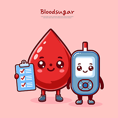 캐릭터 일러스트 의학 건강 들기 사람없음 빨간색 혈액 당뇨병 서류판 체크리스트 혈당 혈당계 일러캐릭터 AI파일 컬러 모션 사무용품 의료용품 질병 파일형식 벡터