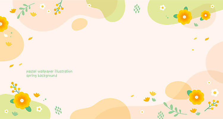 꽃 백그라운드 잎 일러스트 풍경 사람없음 봄 얼룩 겹침 베이지색 카피스페이스 국내일러스트 AI파일 식물 계절 컬러 공백 파일형식 벡터