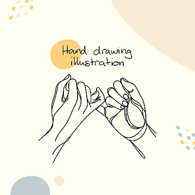 손 선 라인일러스트 일러스트 신체부위 약속 손그림 드로잉 걸기 국내일러스트 AI파일 모션 미술 사람 파일형식 벡터