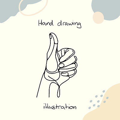 손 선 라인일러스트 일러스트 신체부위 엄지손가락 손그림 따봉 드로잉 국내일러스트 AI파일 손가락 미술 사람 최고 파일형식 벡터