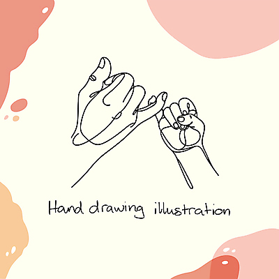 손 어린이 선 라인일러스트 일러스트 신체부위 약속 손그림 드로잉 걸기 국내일러스트 AI파일 모션 미술 사람 파일형식 벡터
