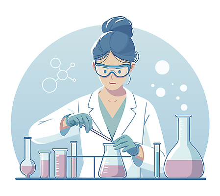 캐릭터 여자 교육 과학 장갑 일러스트 고글 실험 한명 들기 사람 상반신 성인 파란색 거품 가운 실험복 연기 스포이트 시험관 삼각플라스크 과학의날 실린더 성인여자한명만 일러캐릭터 AI파일 1 잡화 옷 컬러 모션 실험기구 플라스크 피펫 여자한명만 성인여자만 파일형식 벡터 법정기념일