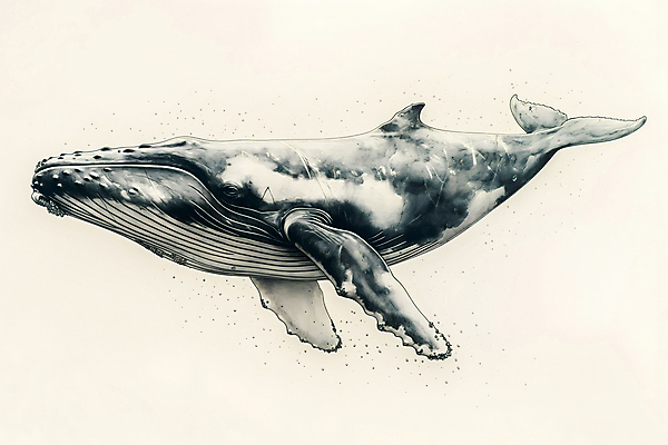 JPG 백그라운드 일러스트 사람없음 파란색 고래 디지털합성 질감 편집소스 국내일러스트 AI일러스트 AI콘텐츠 컬러 포유류 수중동물 파일형식