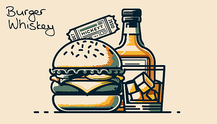 음료 술잔 일러스트 술병 잔 사람없음 라벨 얼음 햄버거 알코올 복고 위스키 국내일러스트 AI파일 자연요소 식기 병_용기 프레임 주류 패스트푸드 파일형식 벡터