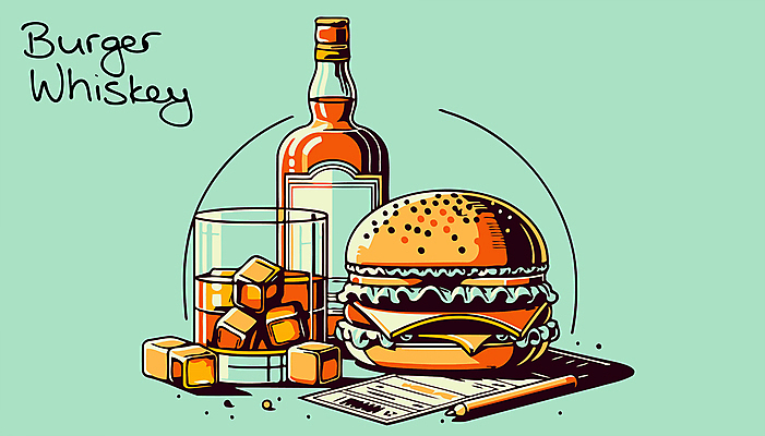 음료 술잔 일러스트 술병 잔 사람없음 펜 얼음 햄버거 알코올 복고 영수증 위스키 국내일러스트 AI파일 자연요소 식기 병_용기 주류 패스트푸드 금융 필기구 파일형식 벡터