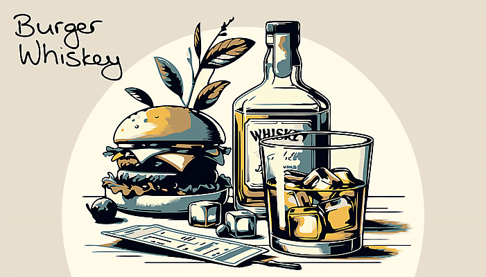 음료 잎 술잔 일러스트 술병 잔 사람없음 라벨 얼음 햄버거 알코올 복고 영수증 위스키 국내일러스트 AI파일 자연요소 식물 식기 병_용기 프레임 주류 패스트푸드 금융 파일형식 벡터